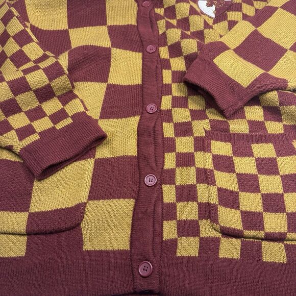 Harry Potter Gryffindor Cardigan Sweater Wizarding World Check Women's 3X - Picture 5 of 16